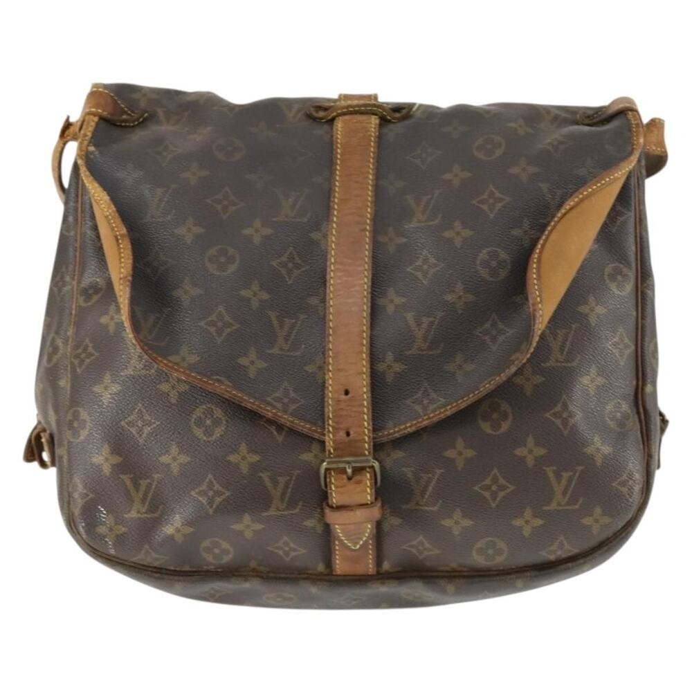 Louis Vuitton Monogram Saumur 35 Shoulder Bag Brown